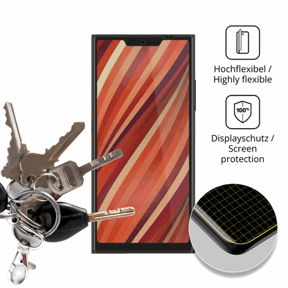 dipos Displayschutz für Jolla Phone, transparente Oberfläche, perfekte Passform auch für die Rundungen