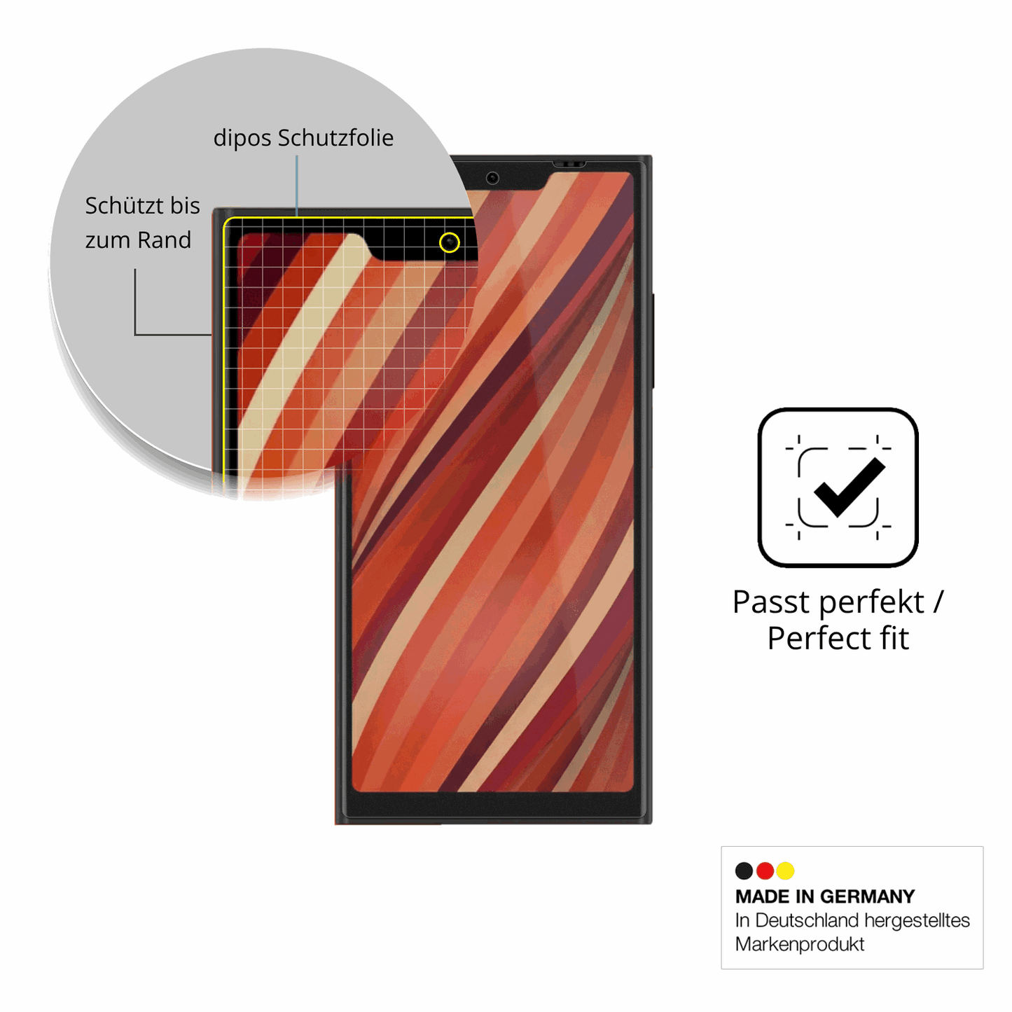 Besonders flexibler Displayschutz mit Anti-Shock-Schicht im Materialmix
