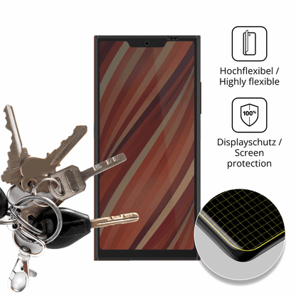 dipos Displayschutz für Jolla Phone, mit Blickschutzfilter und perfekter Passform auch für die Rundungen