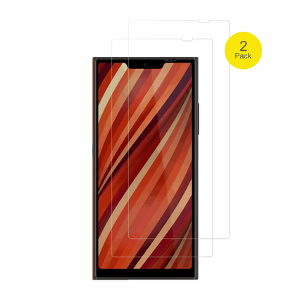 JollaPhone mit aufgebrachter dipos Displayschutzfolie, glasklare Darstellung ohne Einschränkungen
