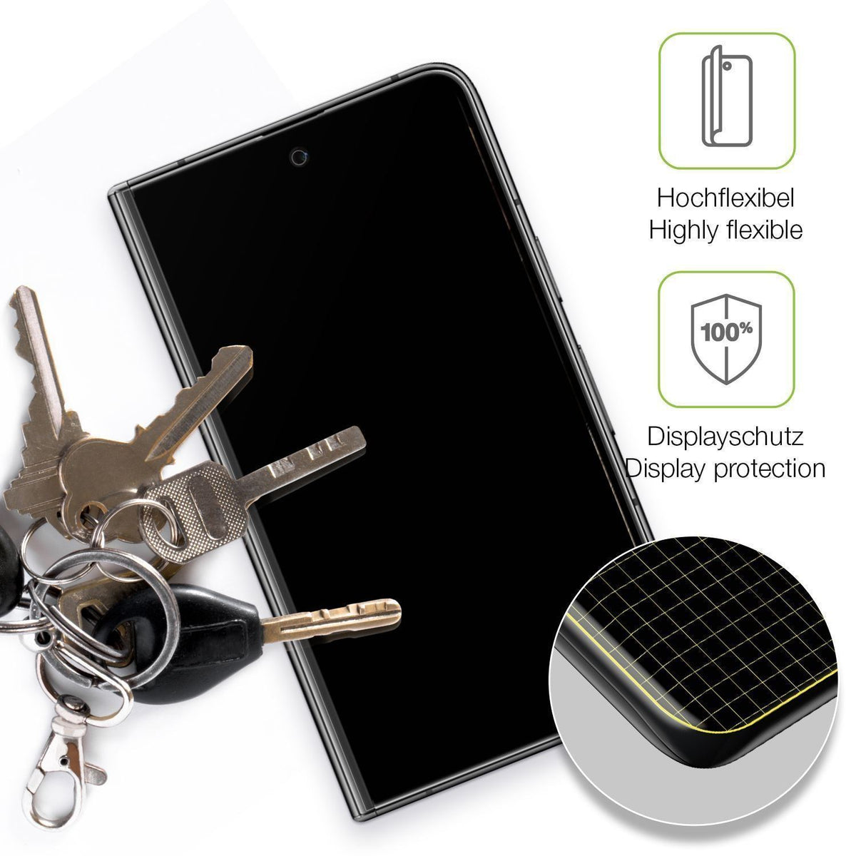 2x Full Cover Schutzfolie matt für Google Pixel Fo (3)