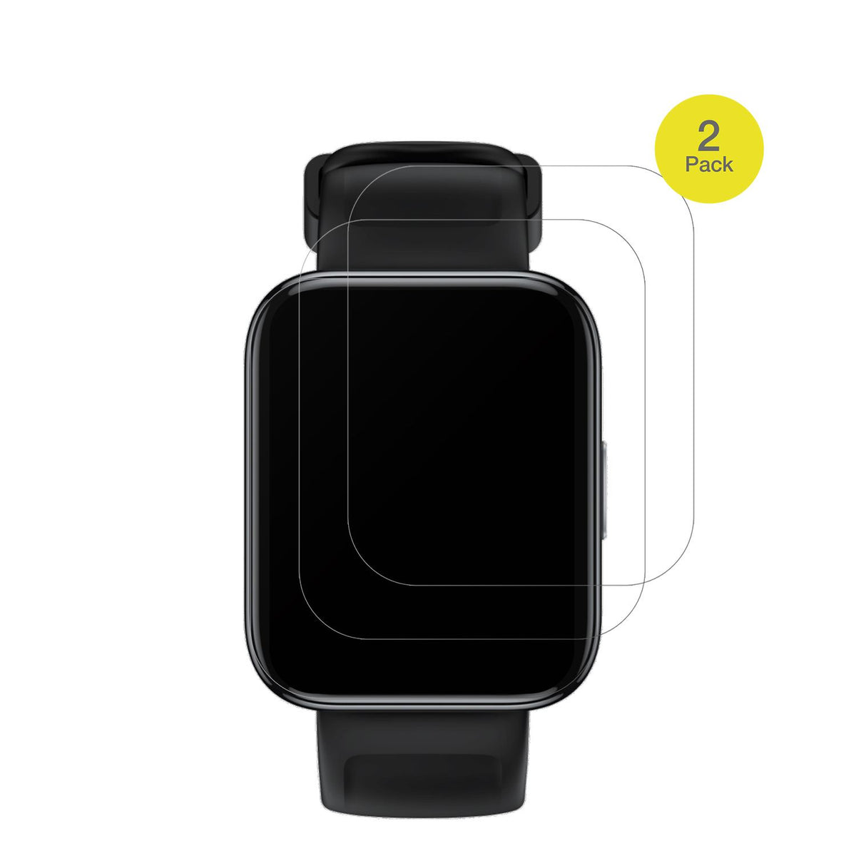 2x Full Cover Schutzfolie matt für Realme Watch 3 (2)