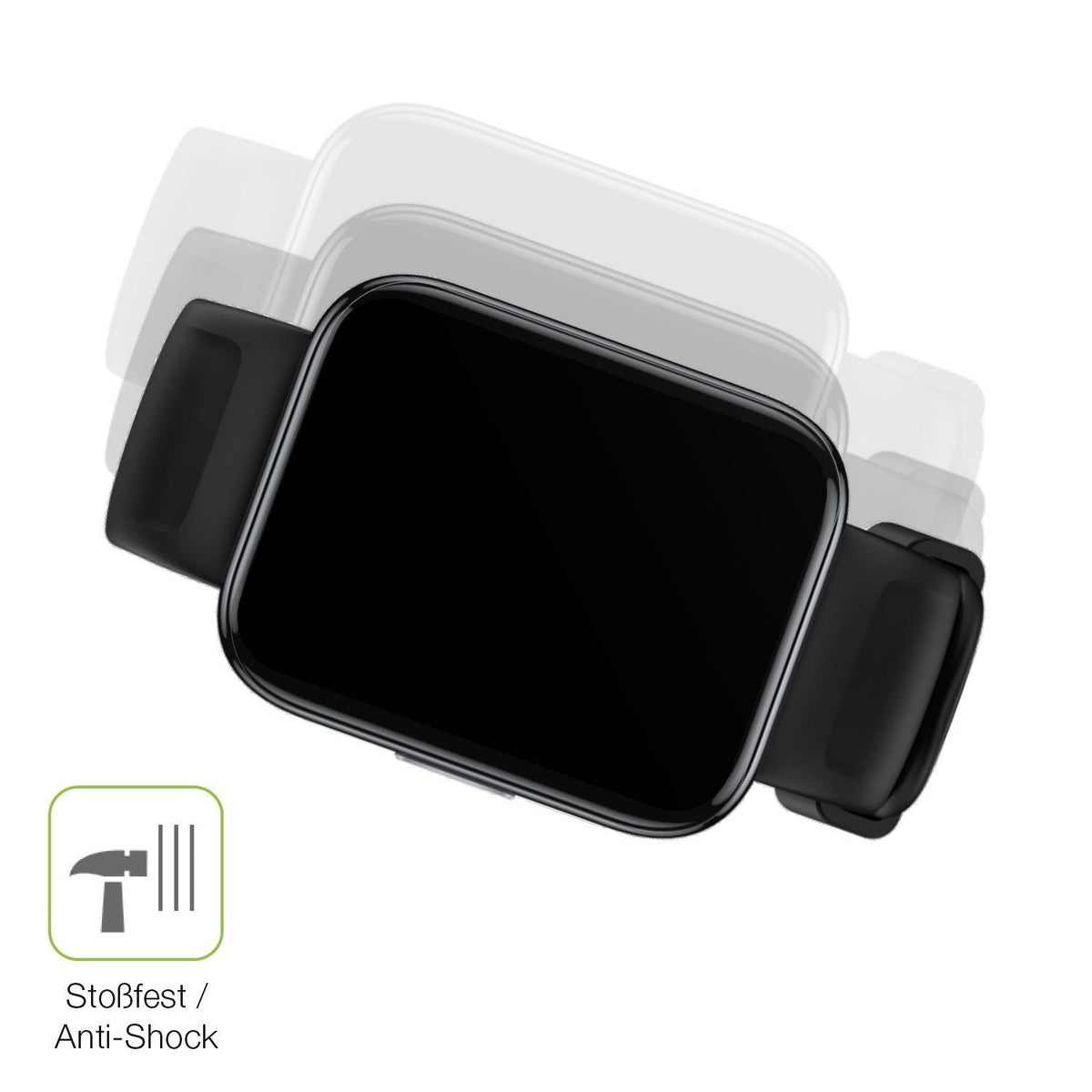2x Full Cover Schutzfolie matt für Realme Watch 3 (4)