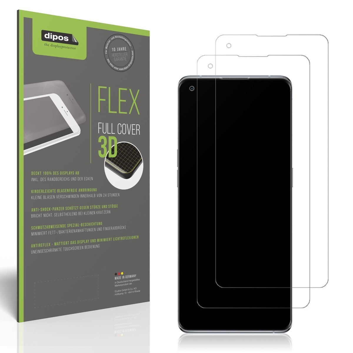 2x Full Cover Schutzfolie matt für Oppo Find X5 (1)