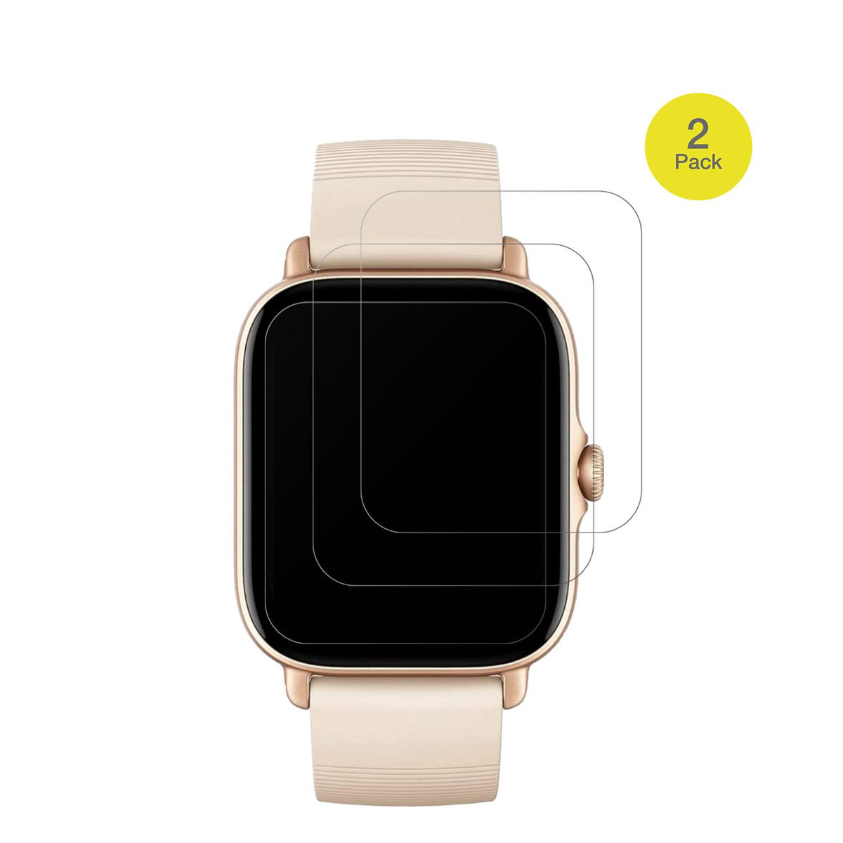 2x Full Cover Schutzfolie matt für Amazfit GTS 3 (2)