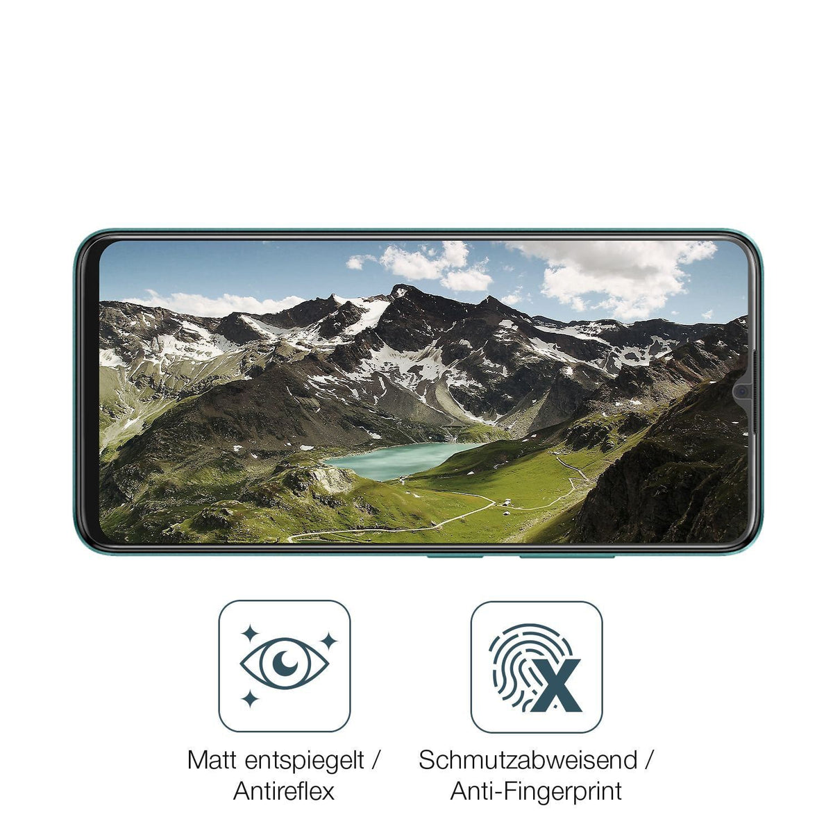 2x 9H Schutzfolie matt für ZTE Blade A34 Panzerfol (5)