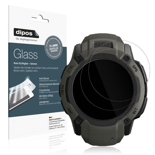 2x 9H Schutzfolie für Garmin Instinct 2x Solar Pan (1)