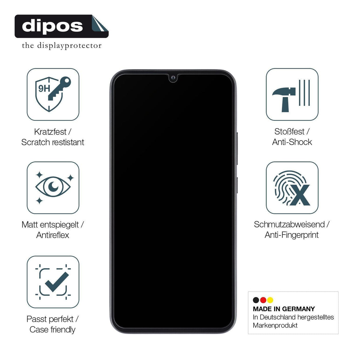 1x 9H Schutzfolie matt für Samsung Galaxy A34 5G P (7)