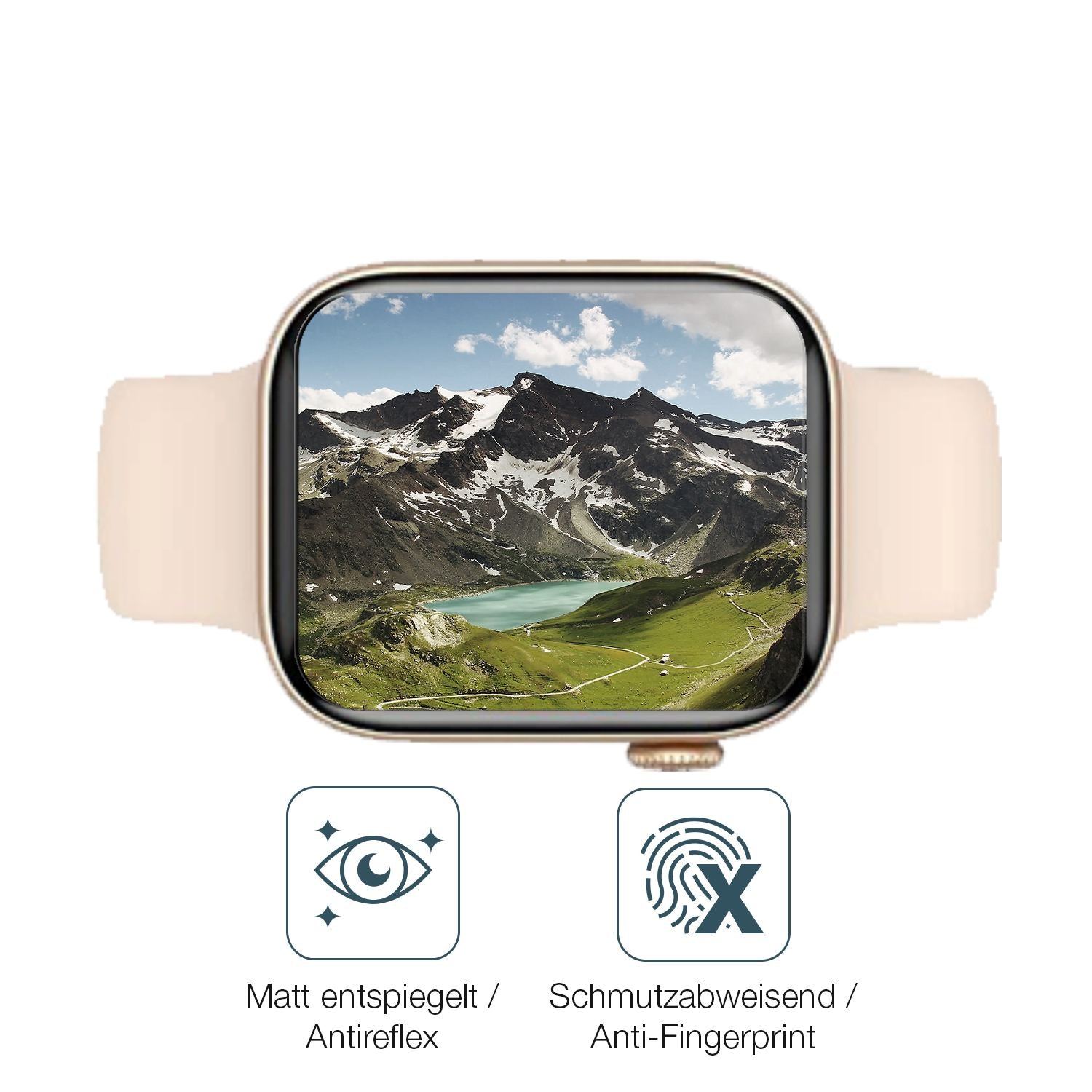 2x 9H Schutzfolie matt für Fireboltt Ring 2 Panzer (5)