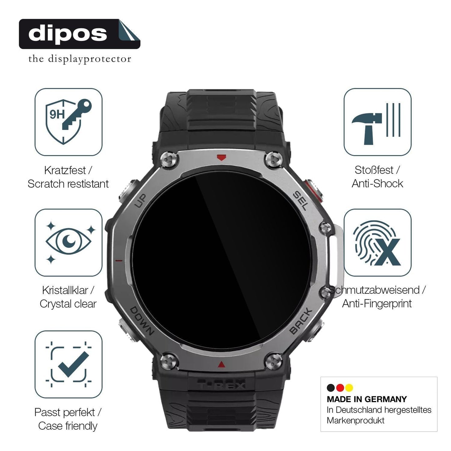 2x 9H Schutzfolie für Amazfit T-Rex 3 Panzerfolie (7)