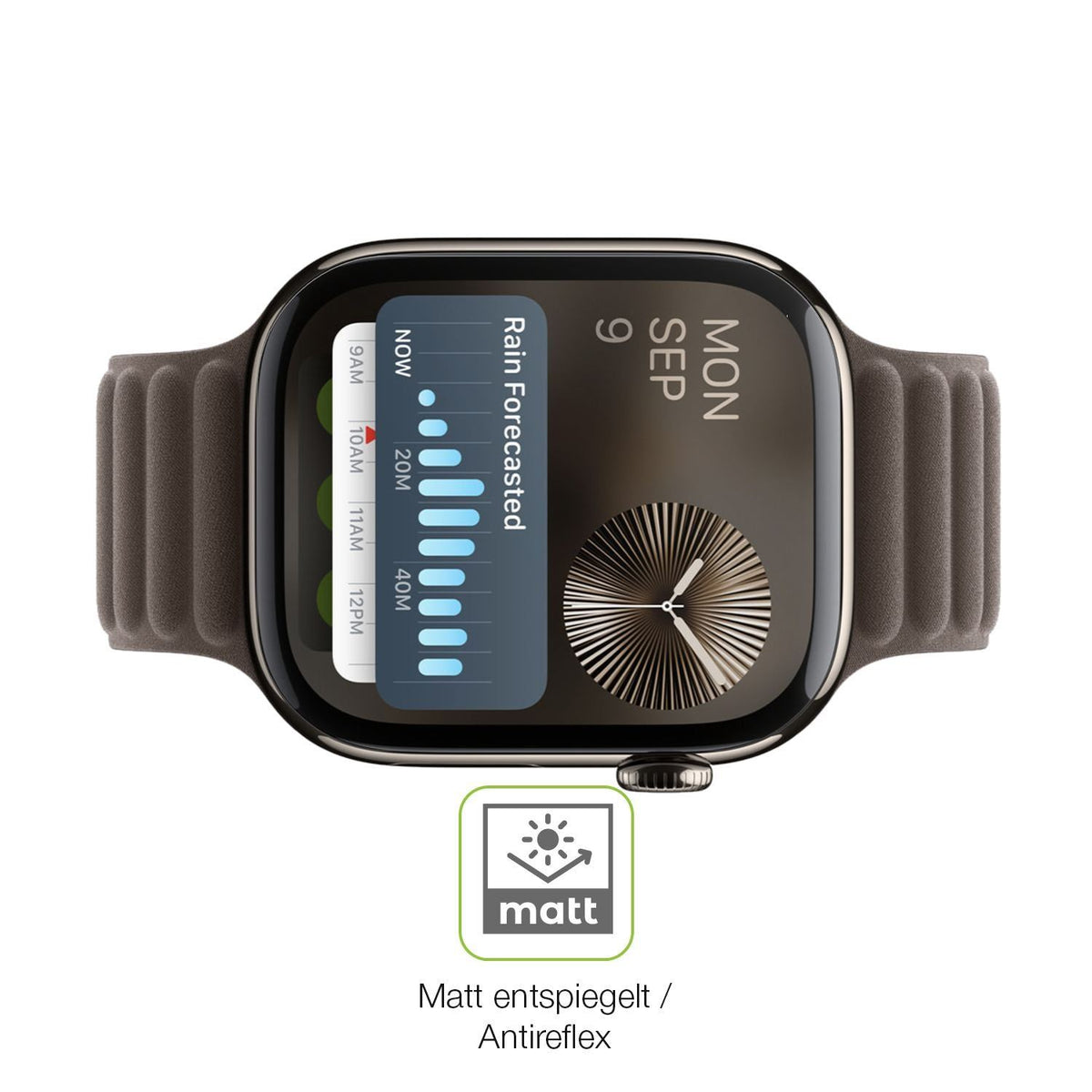2x Full Cover Schutzfolie matt für Apple Watch Ser (6)