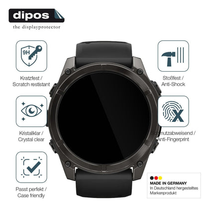 2x 9H Schutzfolie für Garmin Fenix 8 47mm Panzerfo (7)