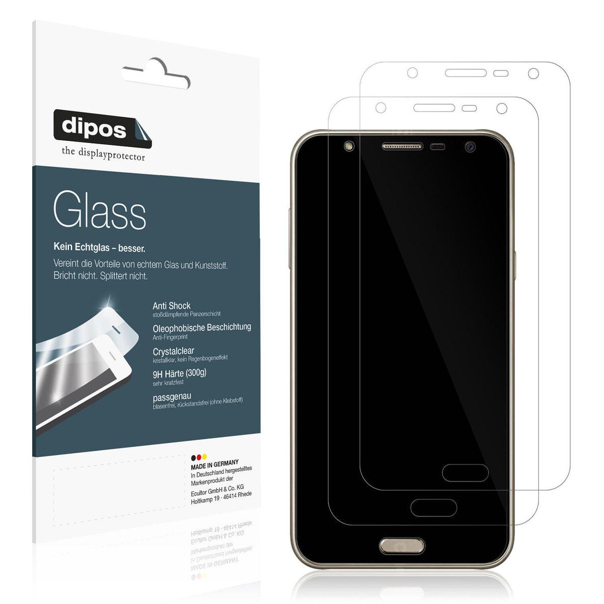 2x 9H Schutzfolie für Samsung Galaxy J7 Neo Panzer (1)