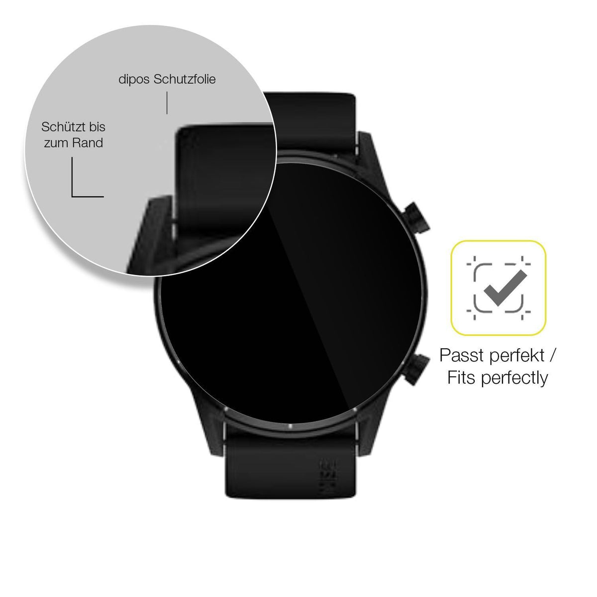 2x 3D Full Cover Schutzfolie für Tecno Watch Pro 2 (6)