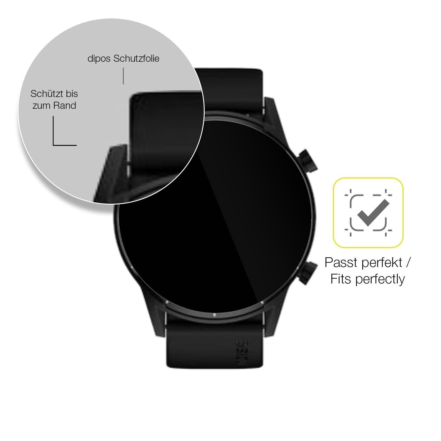 2x 3D Full Cover Schutzfolie für Tecno Watch Pro 2 (6)
