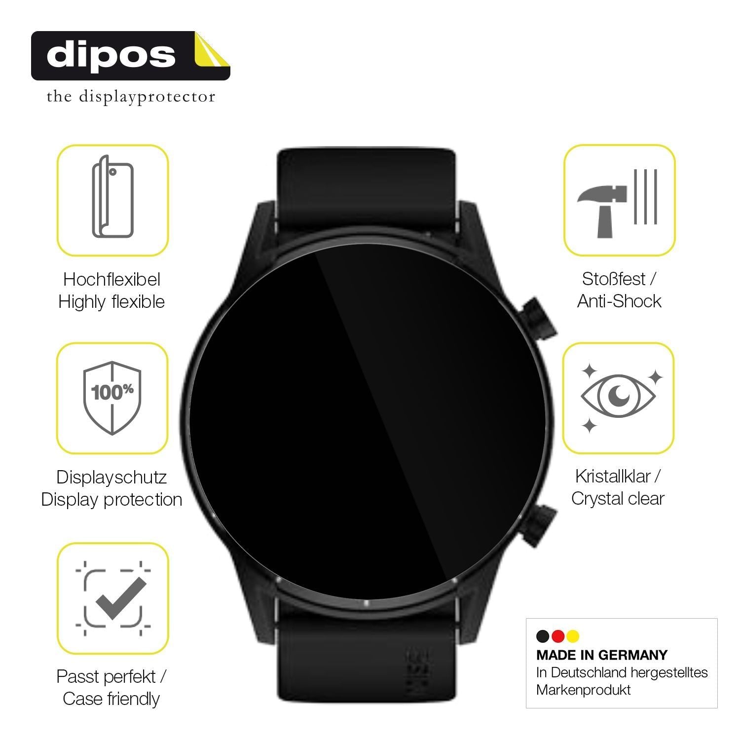 2x 3D Full Cover Schutzfolie für Tecno Watch Pro 2 (7)