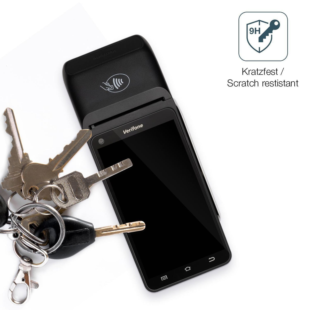 2x 9H Schutzfolie für Verifone T650c Panzerfolie (3)