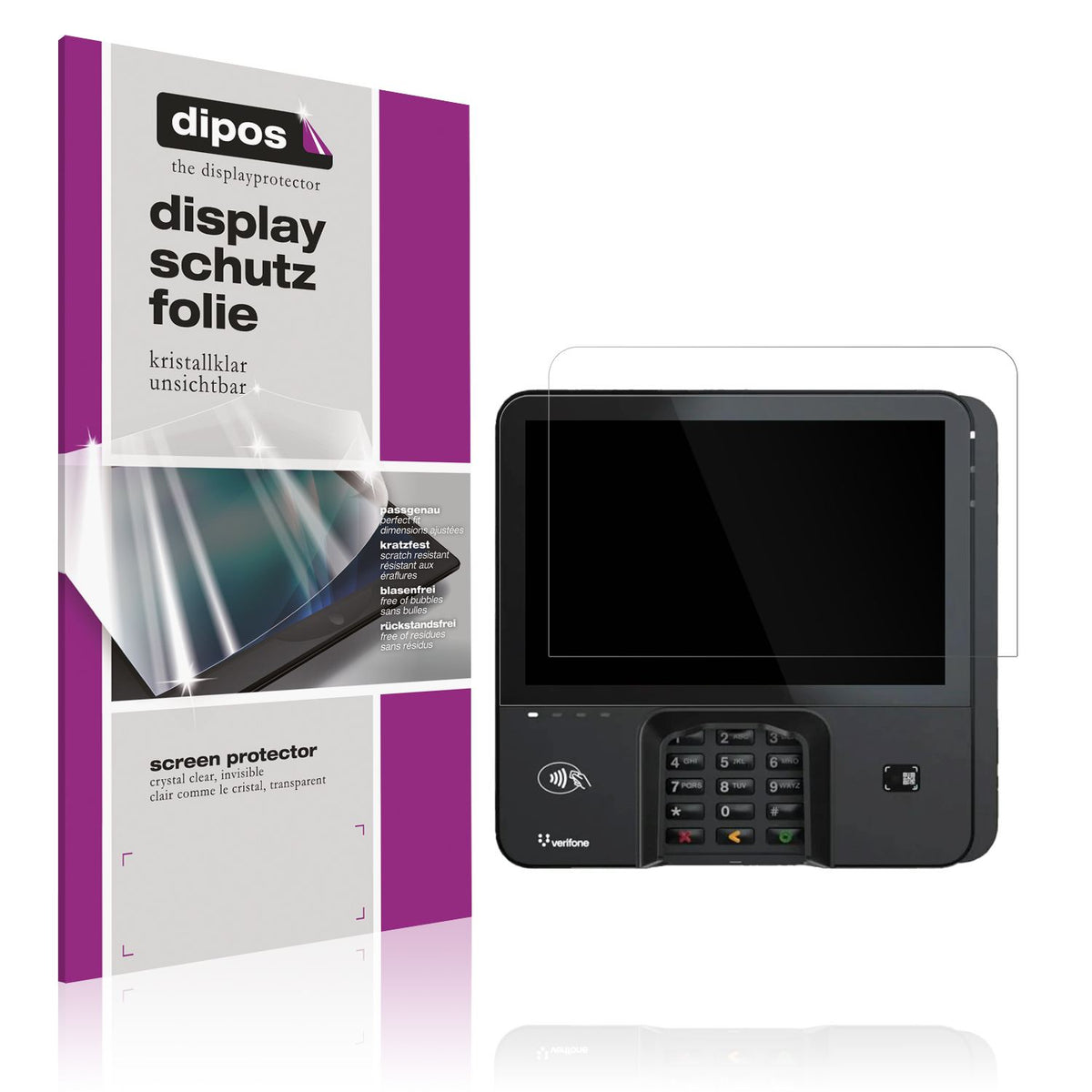 2x Schutzfolie klar für Verifone M425 Display-Schu (1)