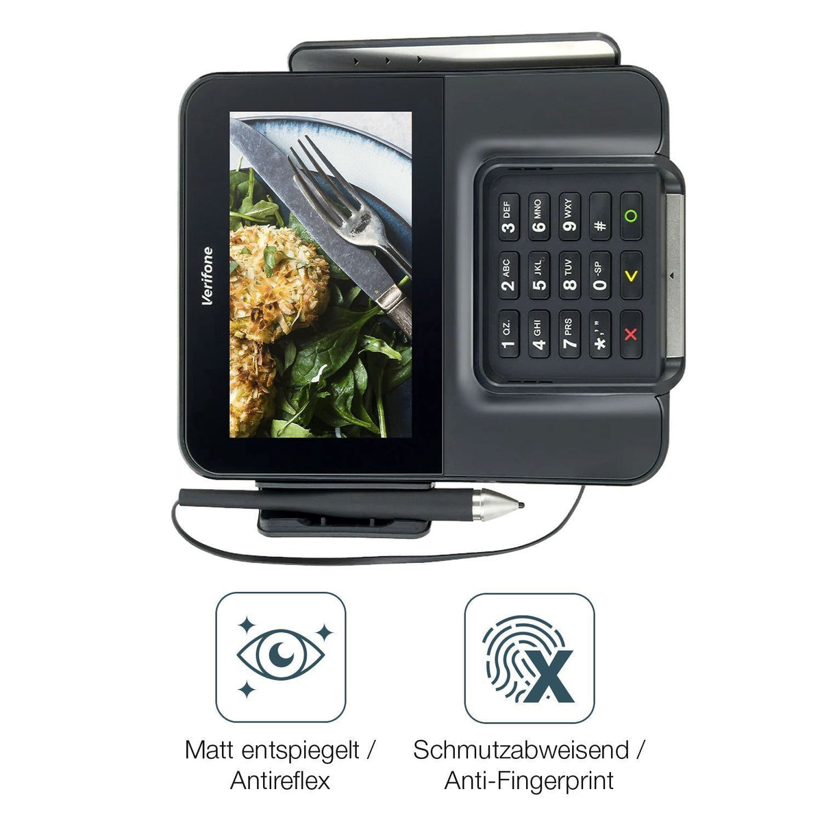 2x 9H Schutzfolie matt für Verifone M400 Panzerfol (5)
