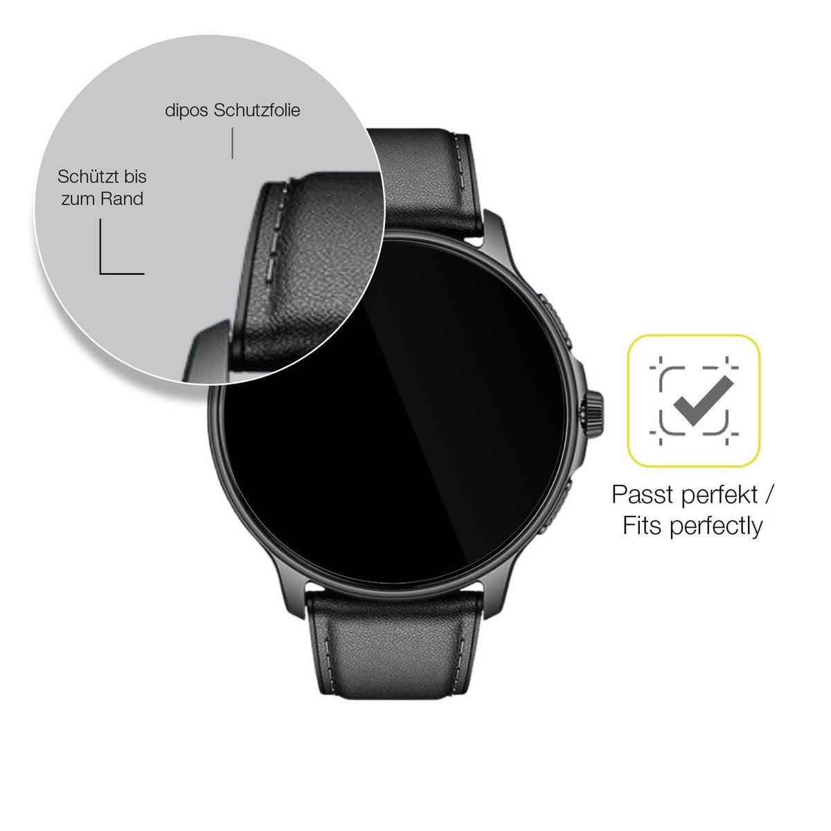 2x 3D Full Cover Schutzfolie für Smartwatch 28.5mm (6)