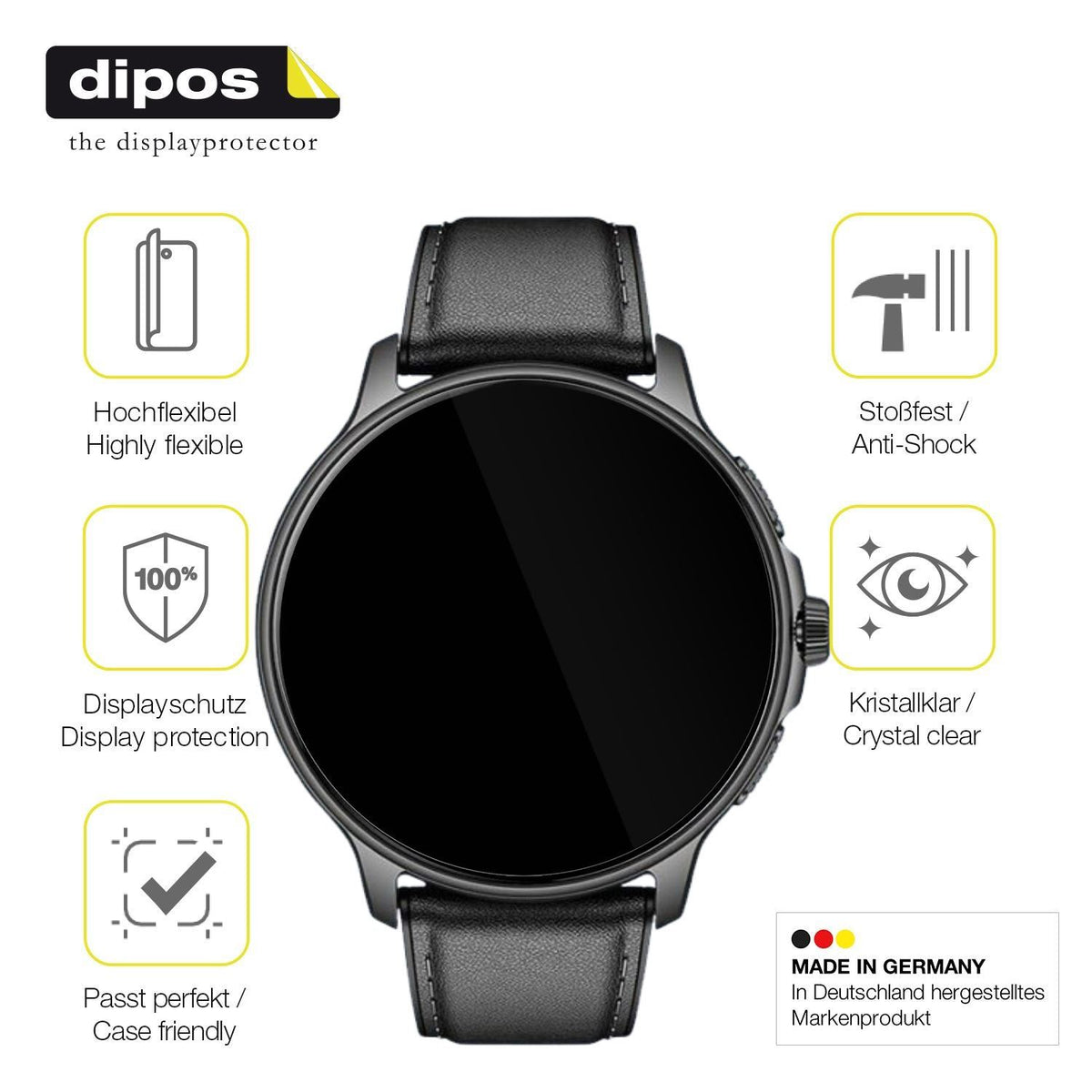 2x 3D Full Cover Schutzfolie für Smartwatch 28.5mm (7)