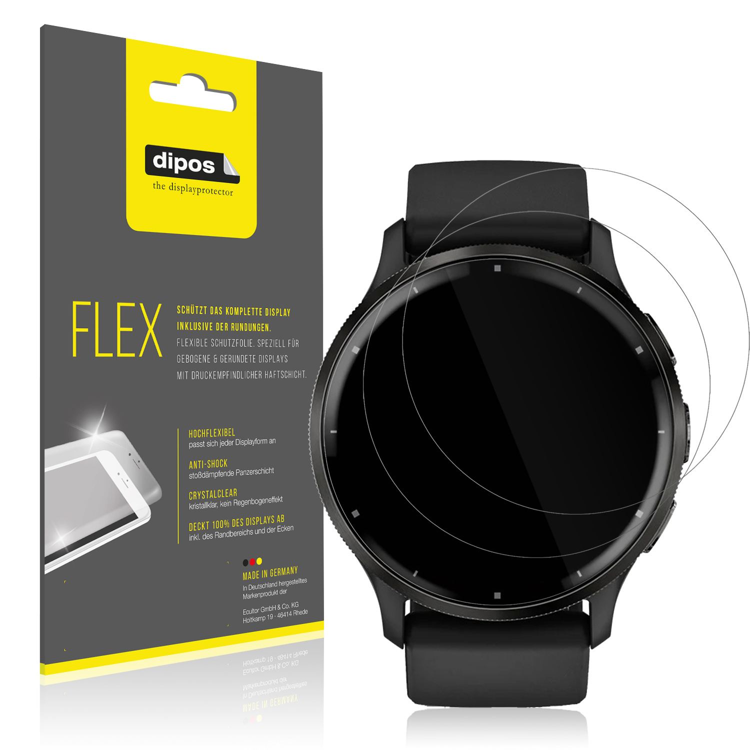 2x 3D Full Cover Schutzfolie für Fitbit Versa 3 (1)