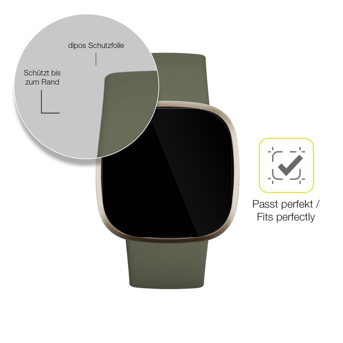 2x 3D Full Cover Schutzfolie für Fitbit Versa 3 (6)