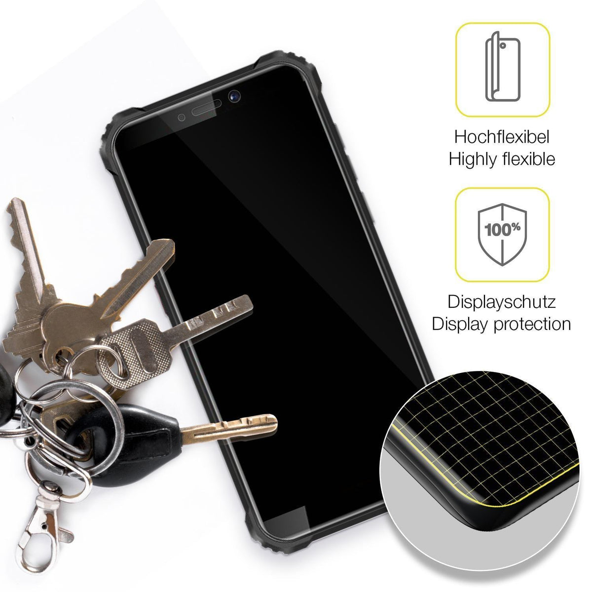 2x 3D Full Cover Schutzfolie für Oukitel WP5 (3)