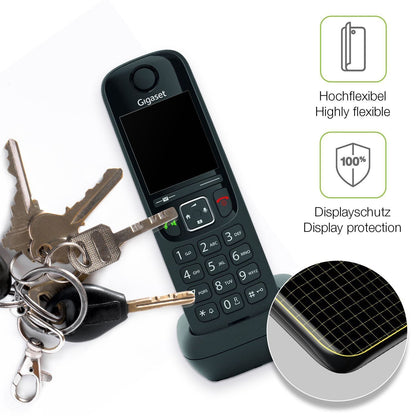 2x Full Cover Schutzfolie matt für Gigaset AS690 D (3)