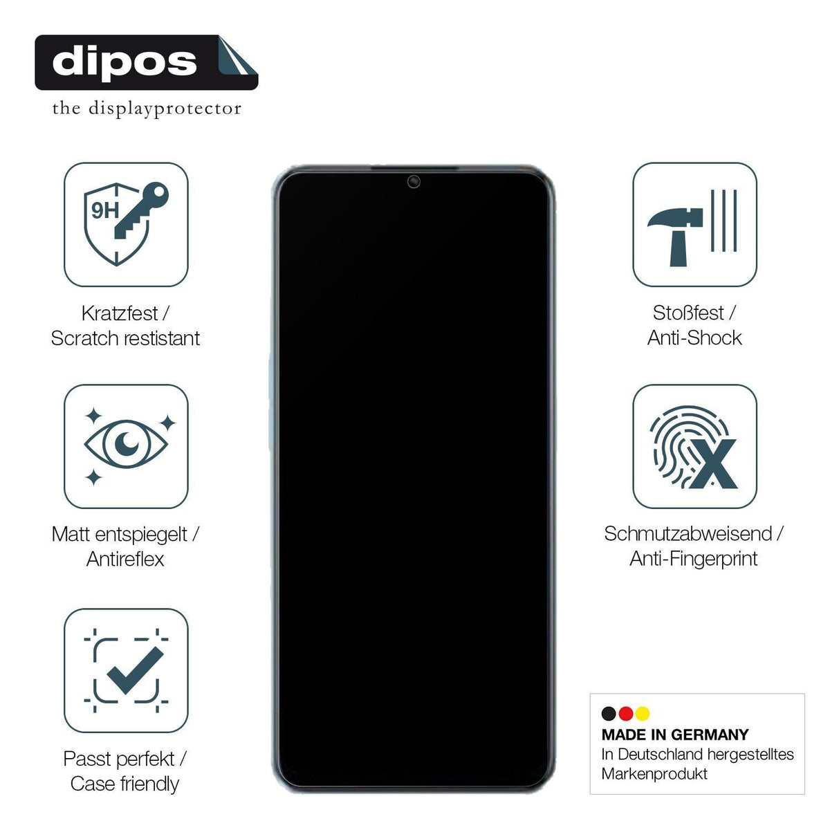 2x 9H Schutzfolie matt für OPPO A58x Panzerfolie (7)