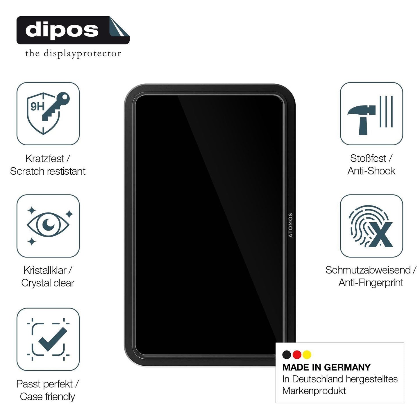2x 9H Schutzfolie für Atomos Shinobi 2 Panzerfolie (7)