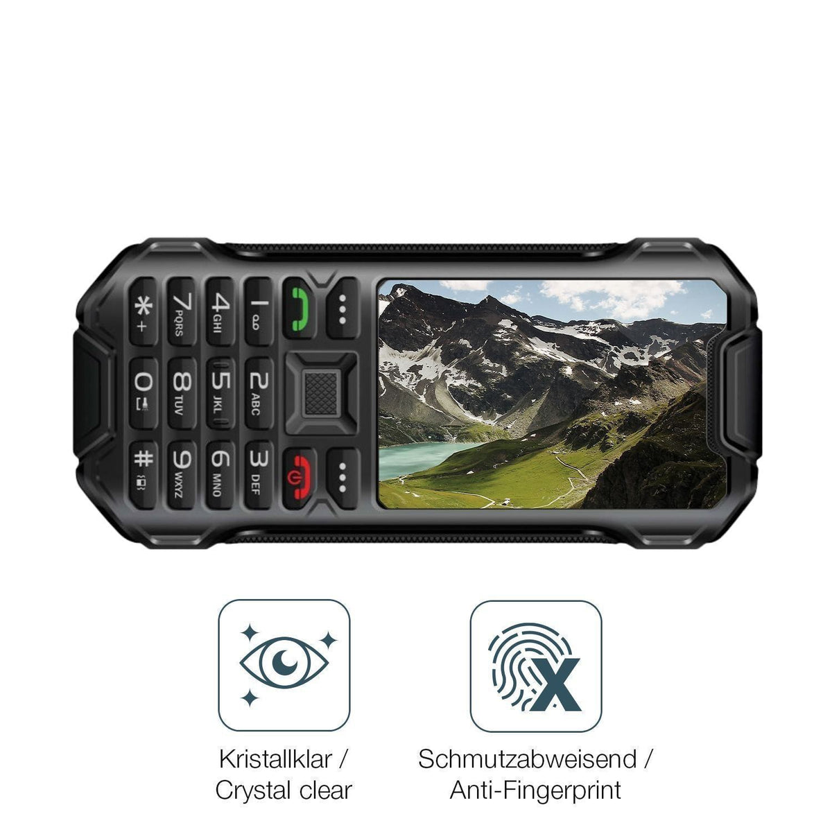 2x 9H Schutzfolie für Telware IP68 Outdoor Handy P (5)