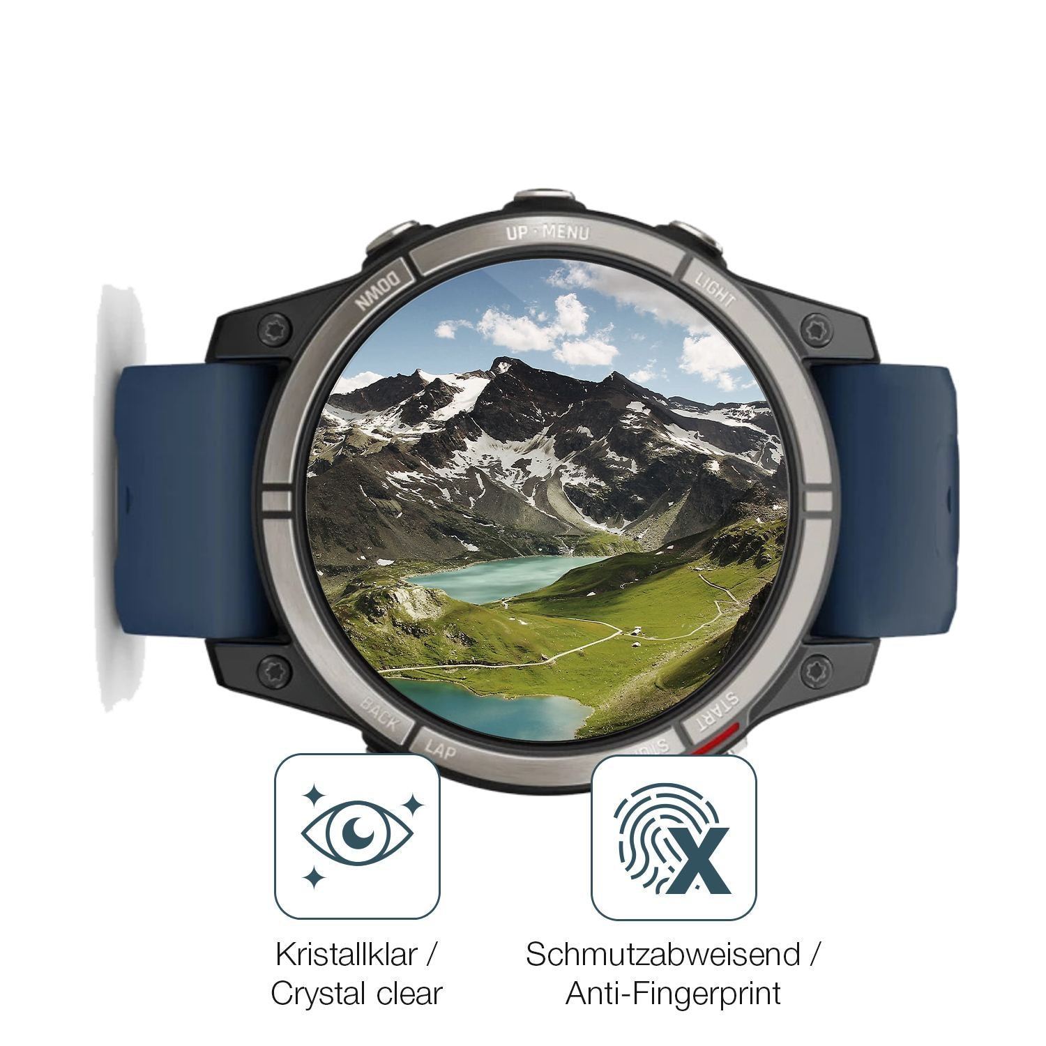 2x 9H Schutzfolie für Garmin quatrix 7 Pro Panzerf (5)