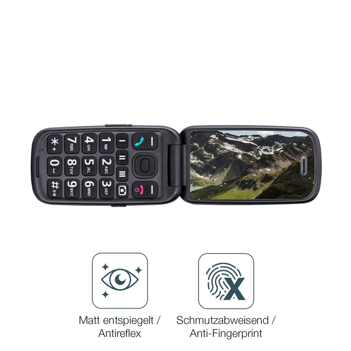 2x 9H Schutzfolie matt für Panasonic KX-TU550EXC P (5)