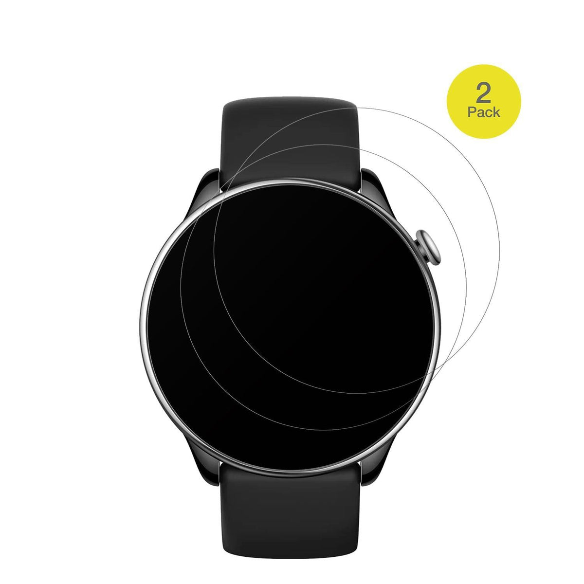 2x Full Cover Schutzfolie matt für Amazfit GTR min (2)