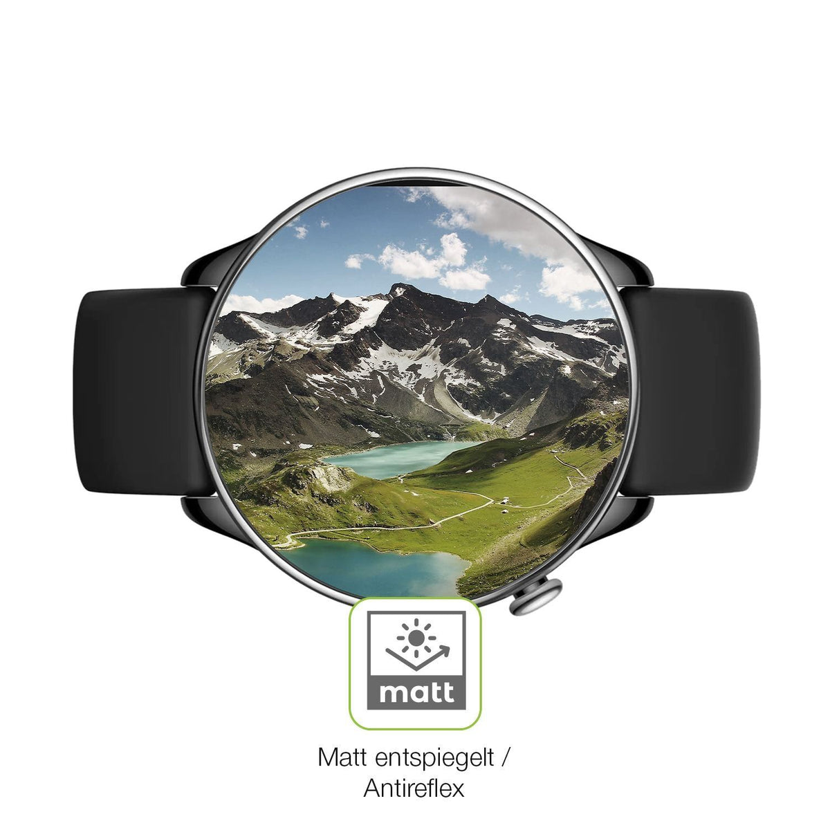 2x Full Cover Schutzfolie matt für Amazfit GTR min (5)