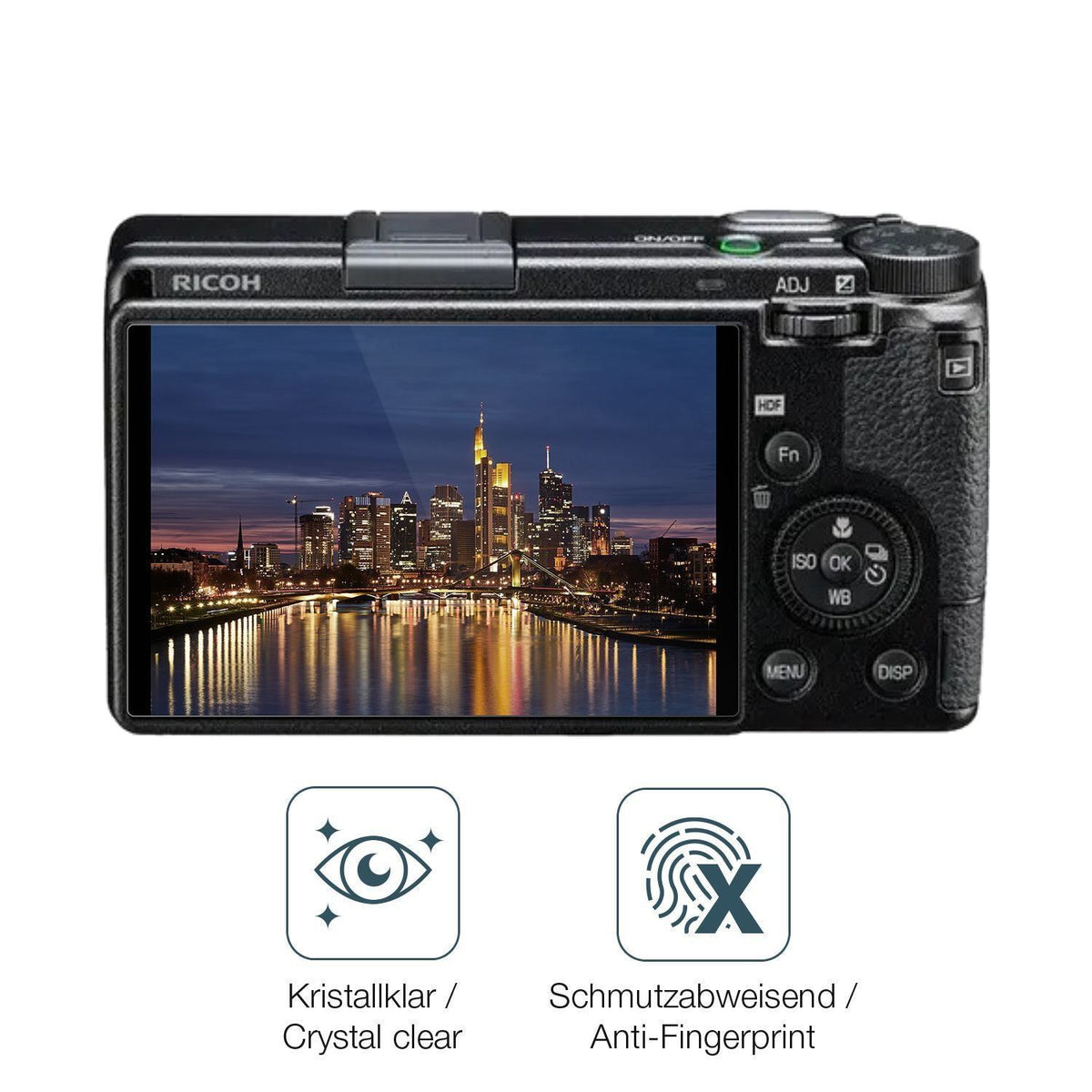 4x Schutzfolie klar für RICOH GR IIIx HDF Display- (4)