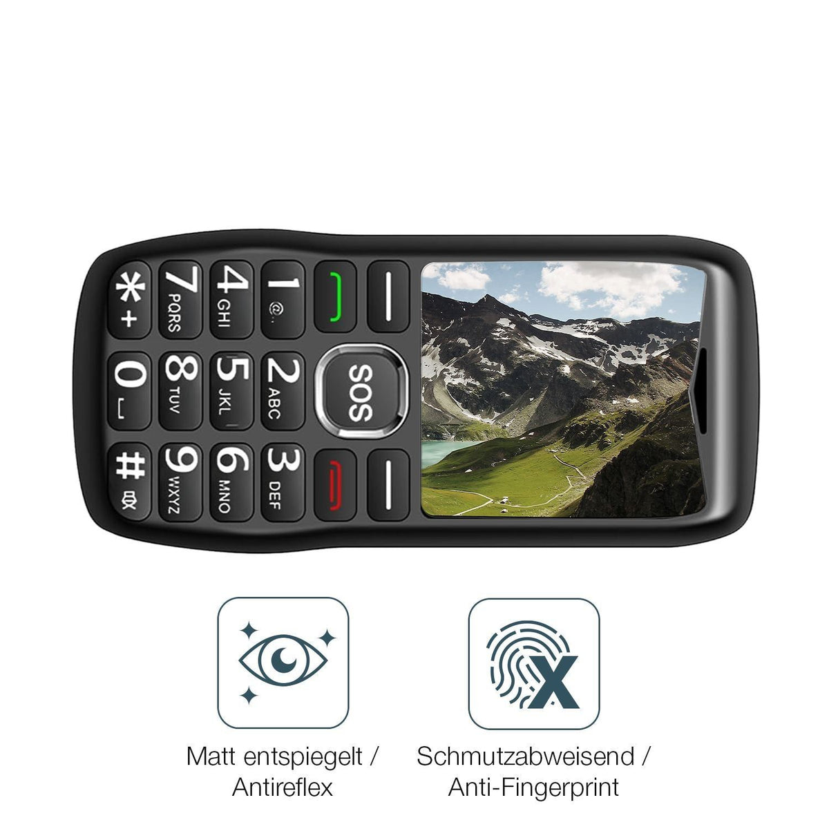 4x Schutzfolie matt für Guwet D1 Seniorenhandy Dis (4)