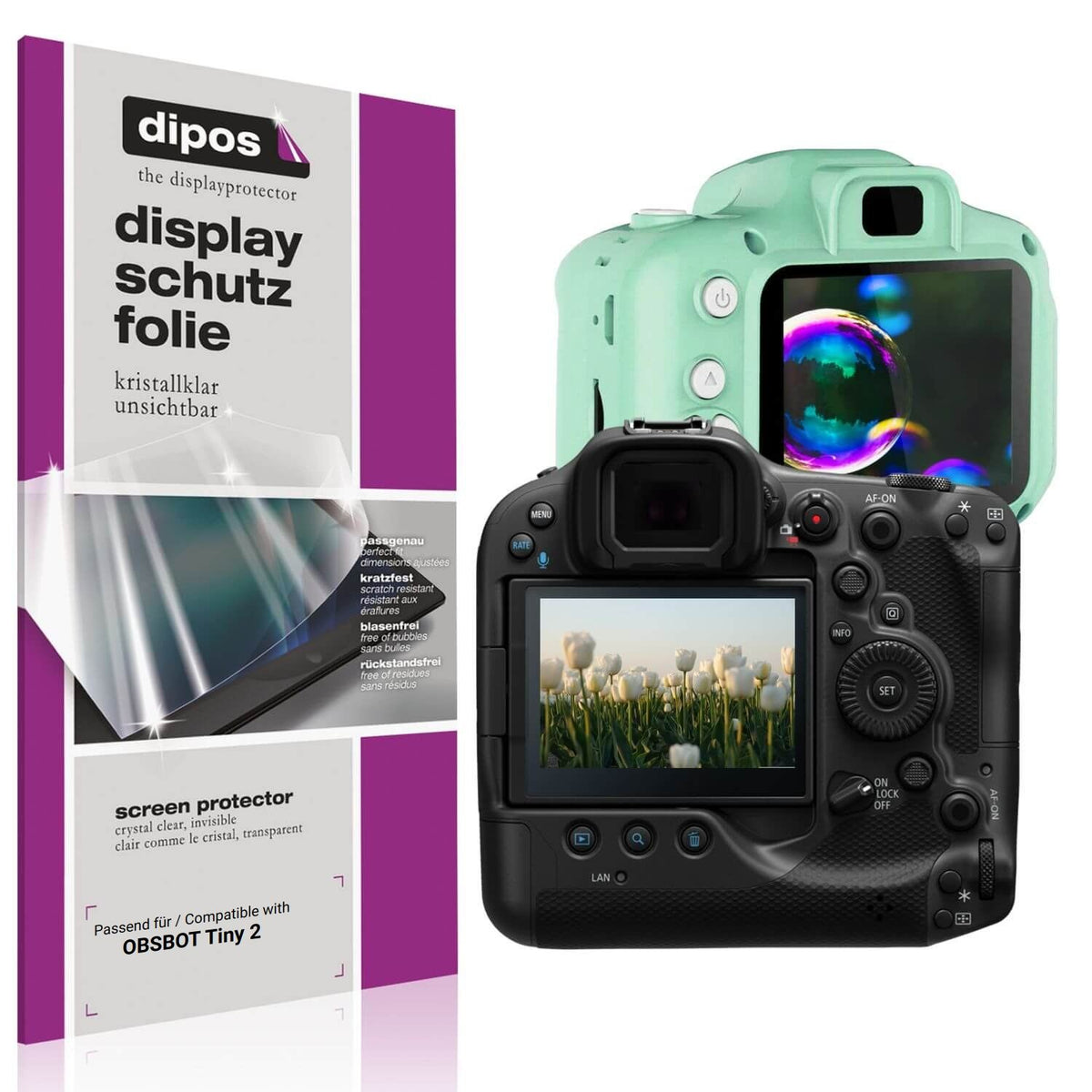 4x Schutzfolie klar für OBSBOT Tiny 2 Display-Schu (1)