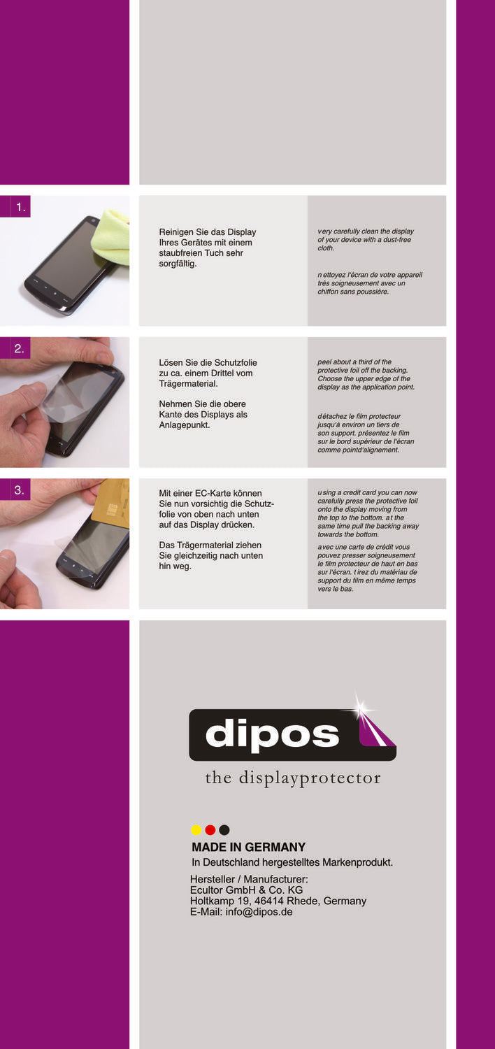 6x Schutzfolie klar für Apeks DSX Display-Schutzfo (6)