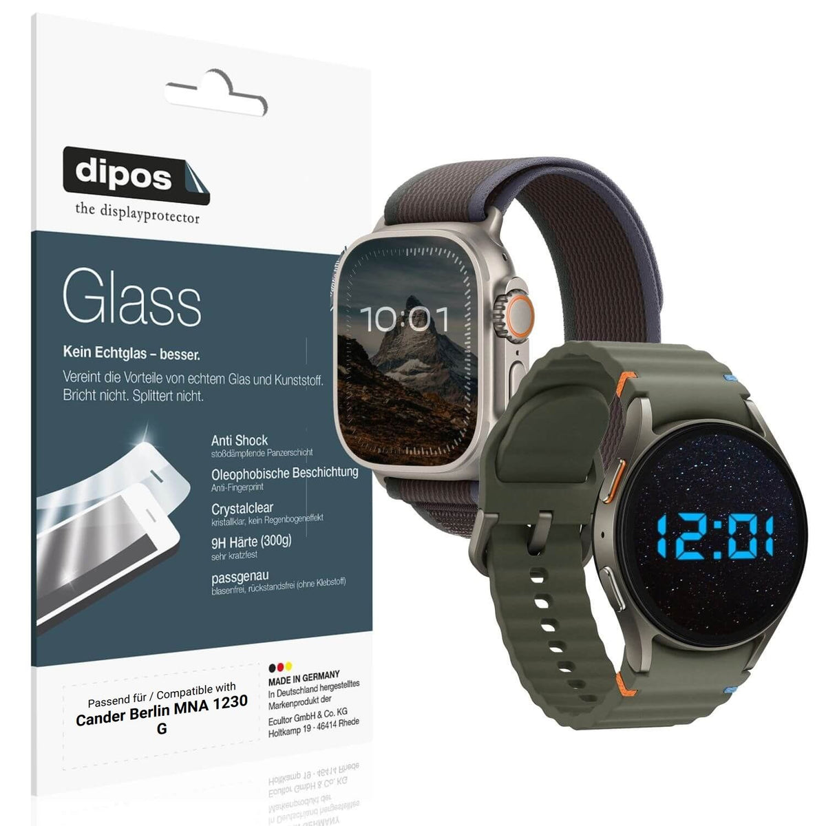 2x 9H Schutzfolie für Cander Berlin MNA 1230 G Pan (1)