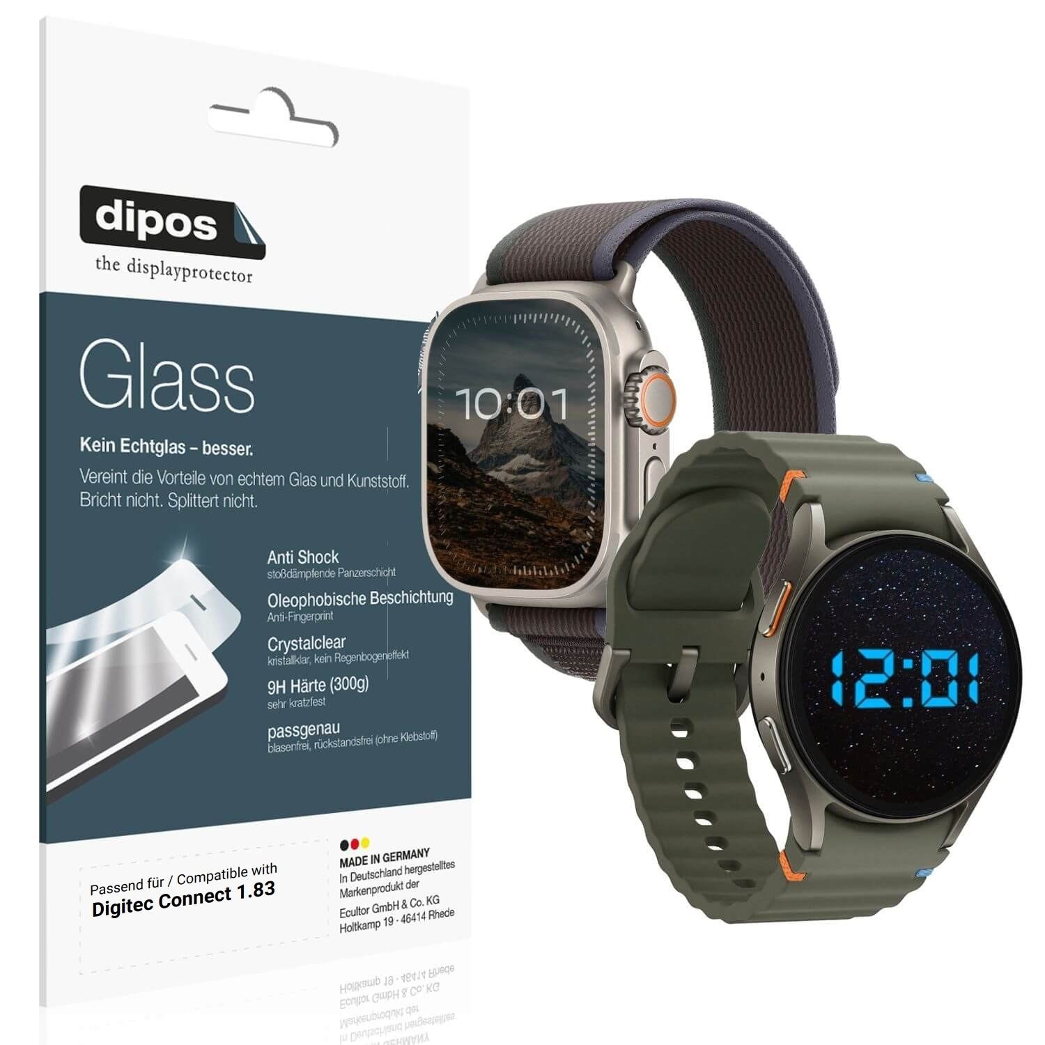 2x 9H Schutzfolie für Digitec Connect 1.83 Panzerf (1)