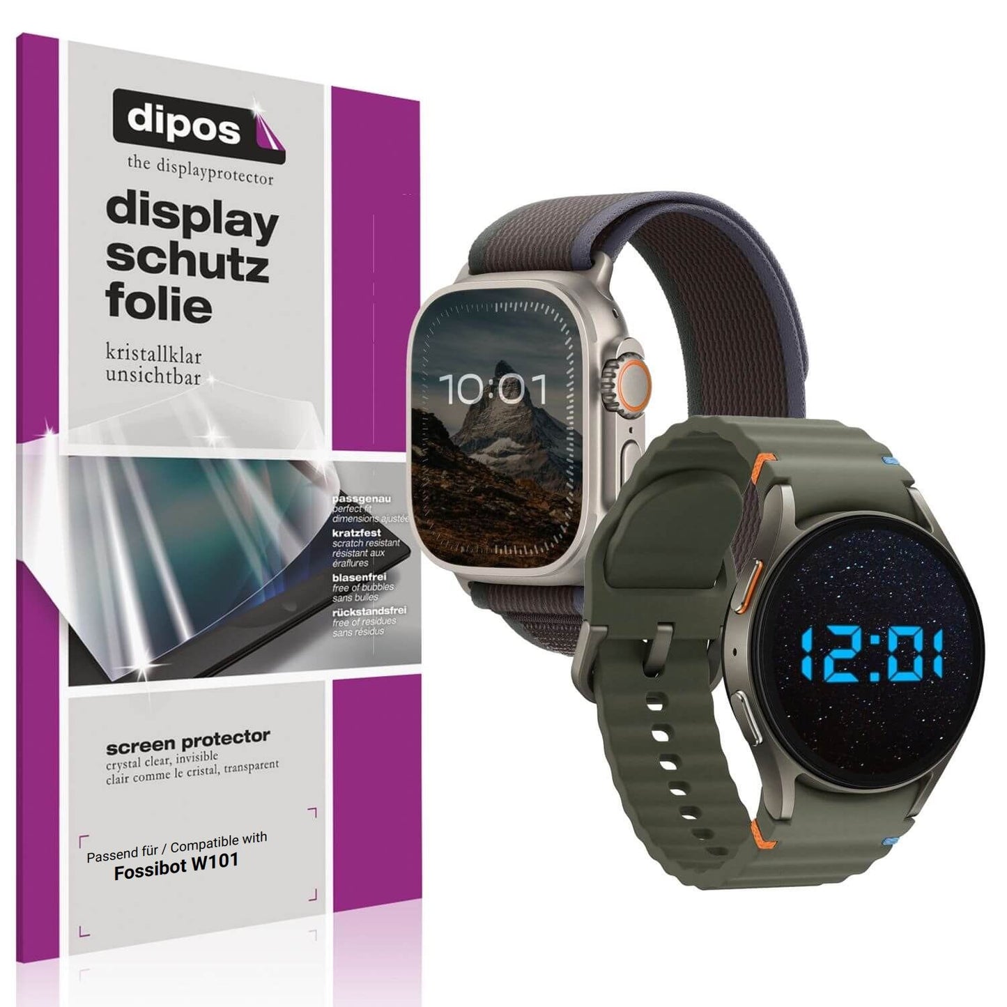 6x Schutzfolie klar für Fossibot W101 Display-Schu (1)