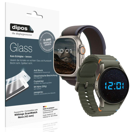 2x 9H Schutzfolie für Withings ScanWatch Nova (42  (1)