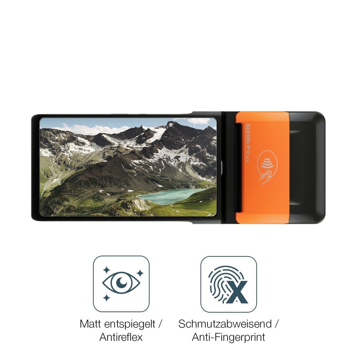 4x Schutzfolie matt für sunmi P2 T6900 Display-Sch (4)