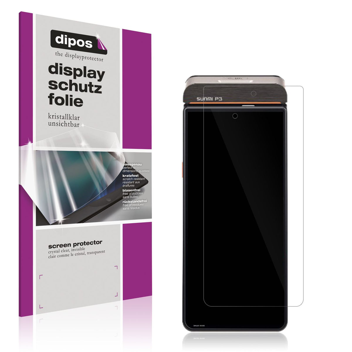 4x Schutzfolie klar für sunmi P3H Display-Schutzfo (1)