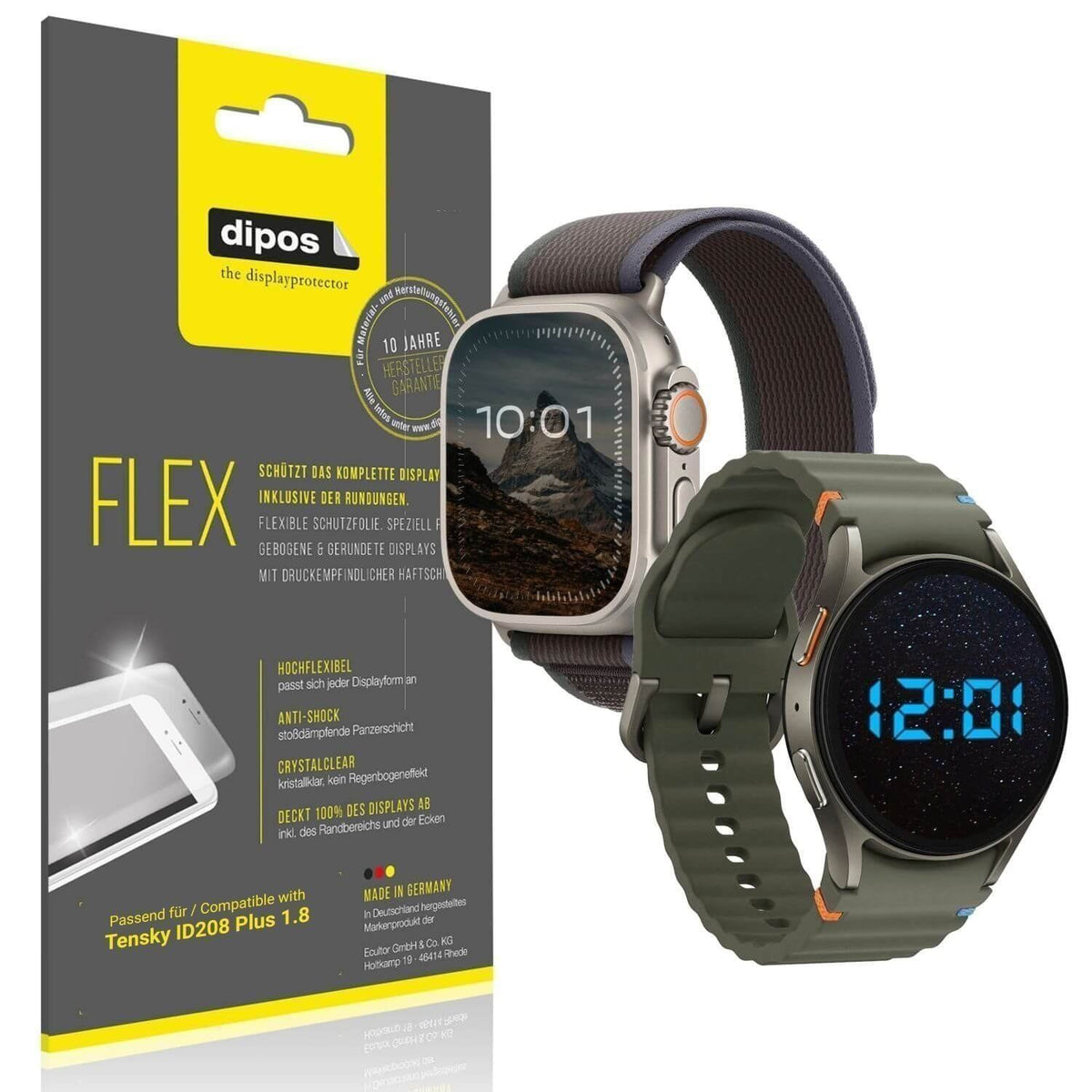 2x 3D Full Cover Schutzfolie für Tensky ID208 Plus (1)