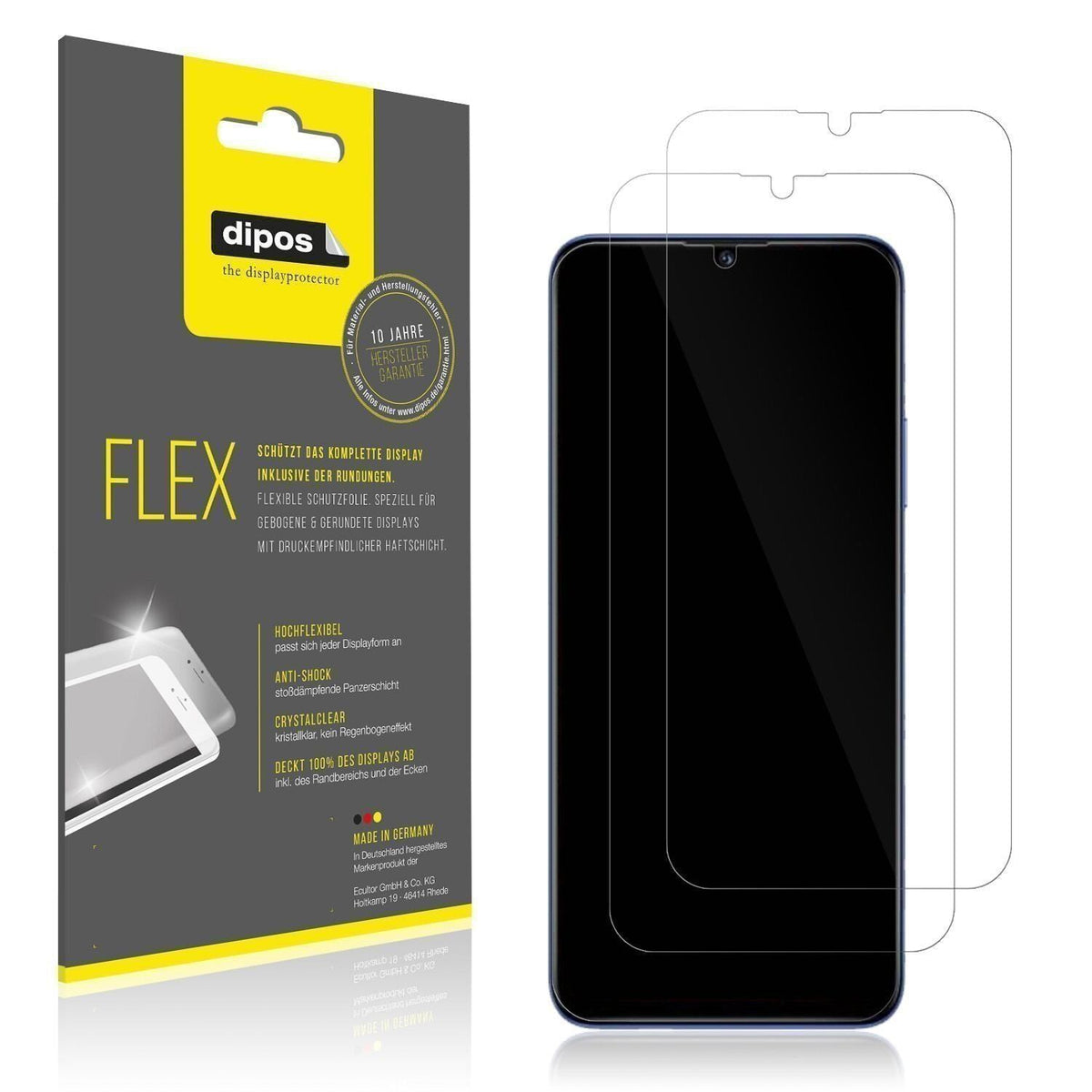 2x 3D Full Cover Schutzfolie für Wiko 10 (1)