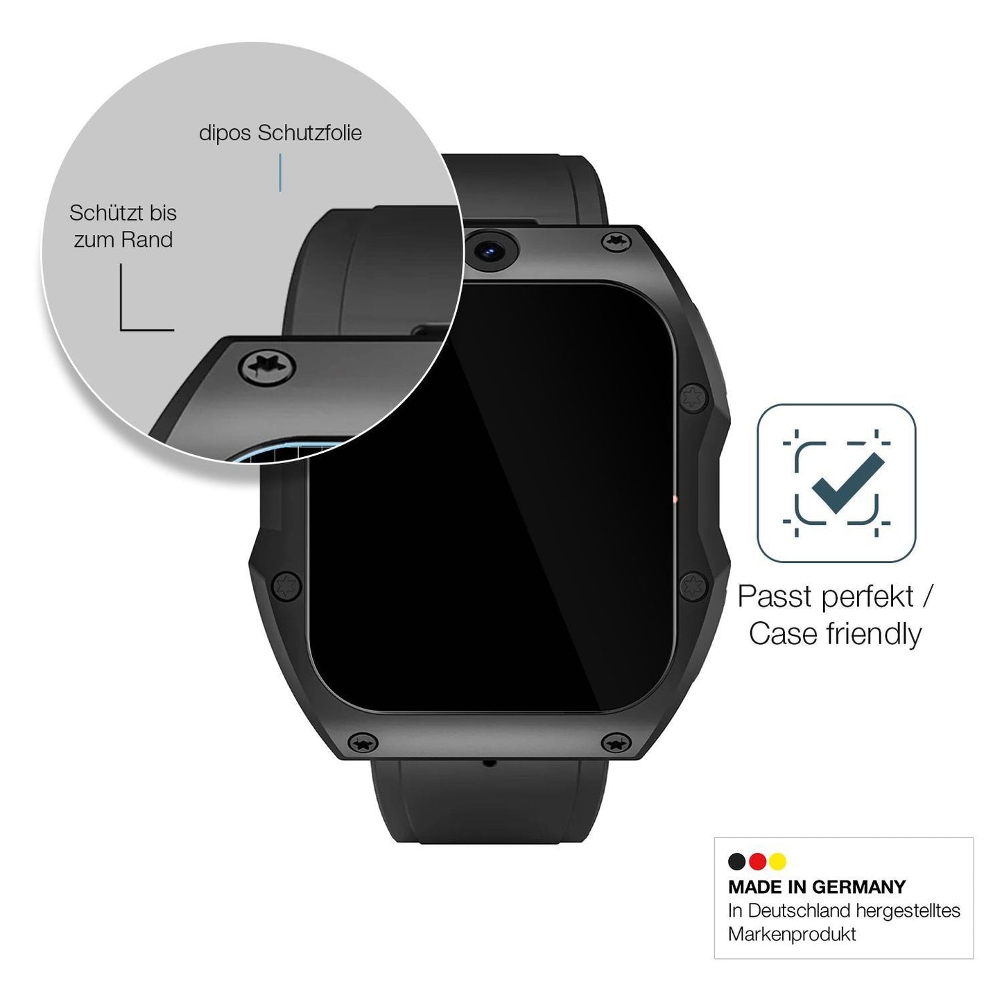 2x 9H Schutzfolie für Rogbid Model X Smartwatch Pa (6)