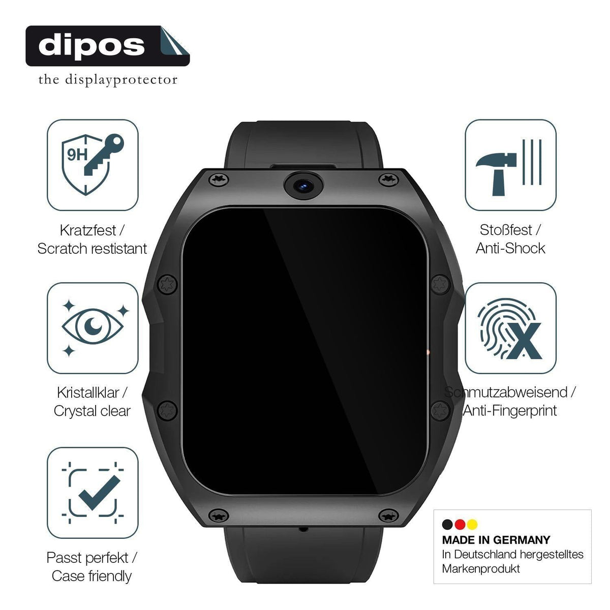 2x 9H Schutzfolie für Rogbid Model X Smartwatch Pa (7)